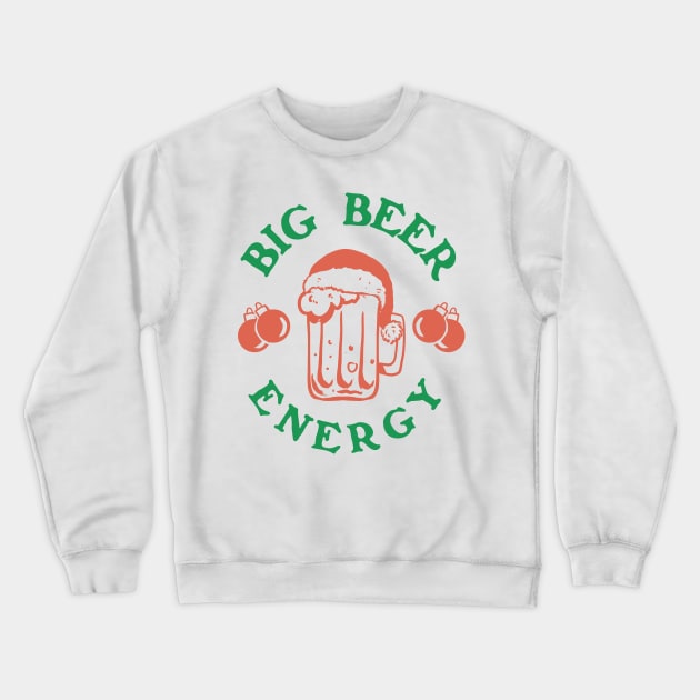 Big Nick Energy Beer Saint Nicholas Santa Claus Retro Vintage artwork Crewneck Sweatshirt by A Comic Wizard